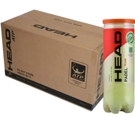 Carton de 24 tubes de 3 balles Head Padel Team